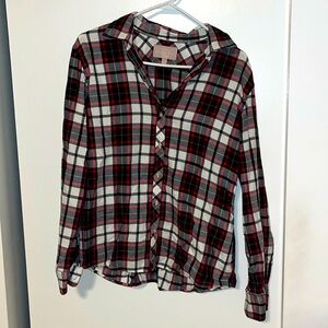 Banana Republic Soft Wash shirt size L Super soft plaid flannel 100% cotton